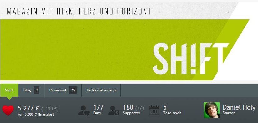 SHIFT wird gedruckt! Sichert Euch die Erstausgabe.