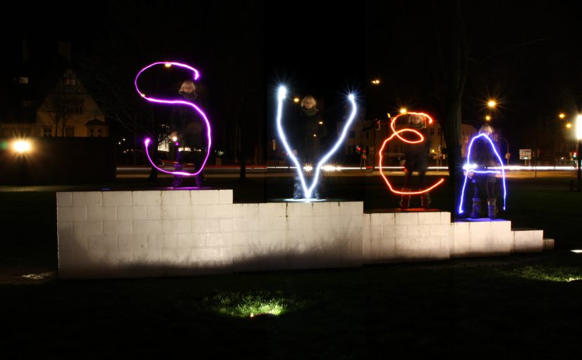 Lightwriting Svea, nordischer Name und bedeutet "kleine Schwedin"