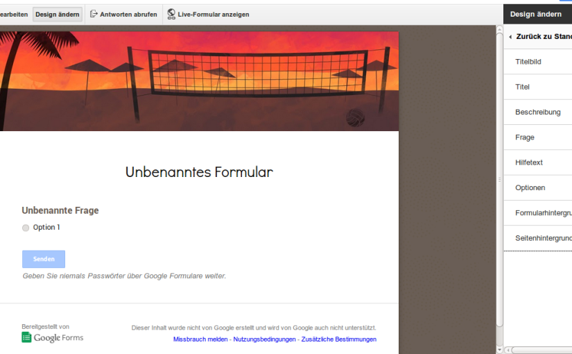 Google Formulare können ab sofort mit eigenen Designs erstellt werden
