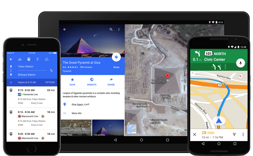 Google Maps in neuem Material Design für iOS und Android erscheint