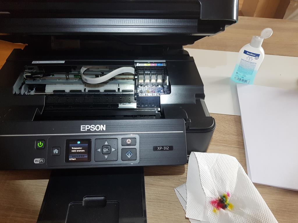 Epson Drucker eingetrocknete Druckköpfe behandeln