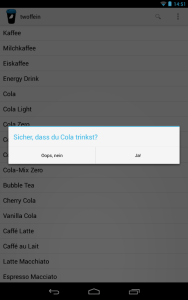 twoffein android app, Bild 3