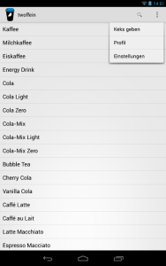 twoffein android app, Bild 4