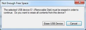 Windows usb tool erase all content